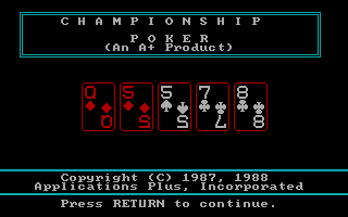 Game cover: Championship Poker