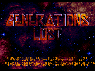 Game cover: Generations Lost