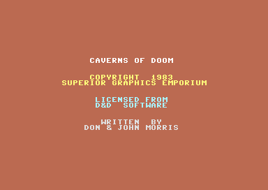 Game cover: Caverns of Doom