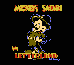 Game cover: Mickey's Safari In Letterland