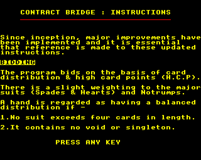Game cover: Contract Bridge