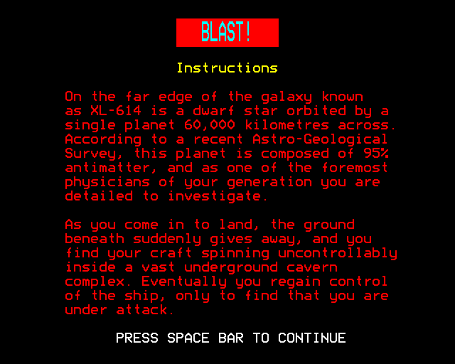Game cover: Blast!