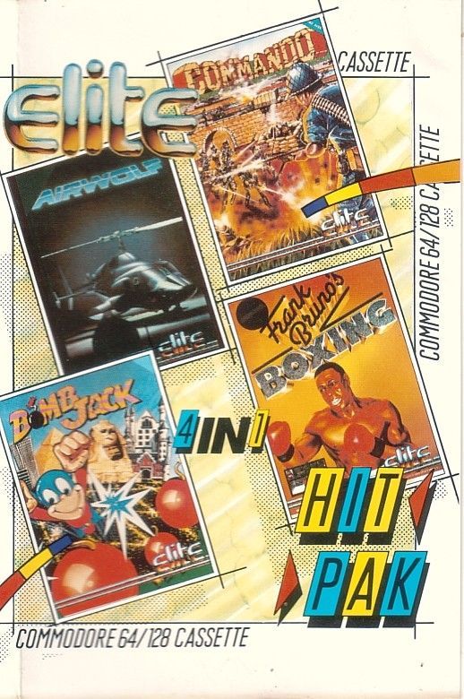 Game cover: 4 in 1: Airwolf / Bomb Jack / Commando / Frank Bruno's Boxing