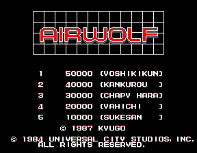 Game cover: Airwolf