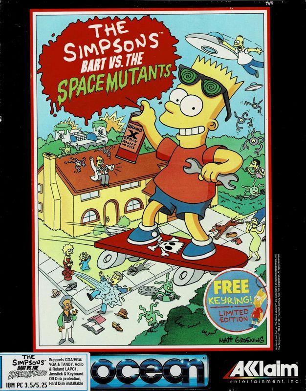 Game cover: The Simpsons: Bart vs. the Space Mutants