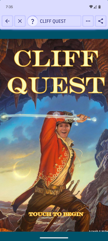 Game cover: Cliff Quest