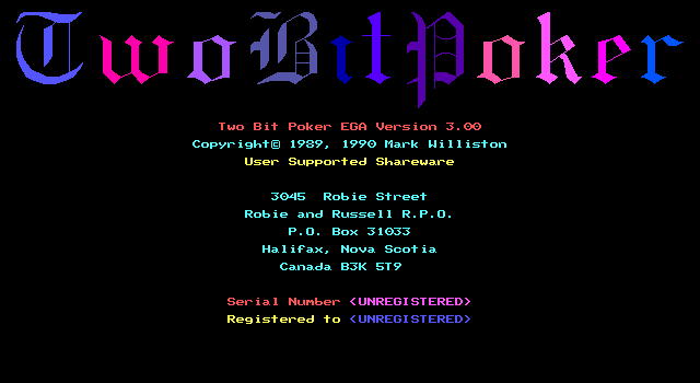 Game cover: Two Bit Poker