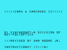 Game cover: Cars & Carcasses 2