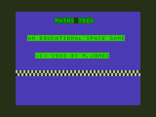 Game cover: Maths-Trek