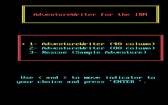 Game cover: Adventure Writer (included game)