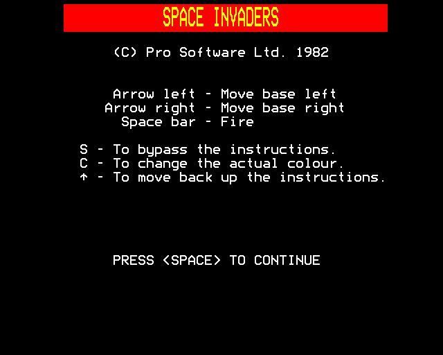 Game cover: Space Invaders
