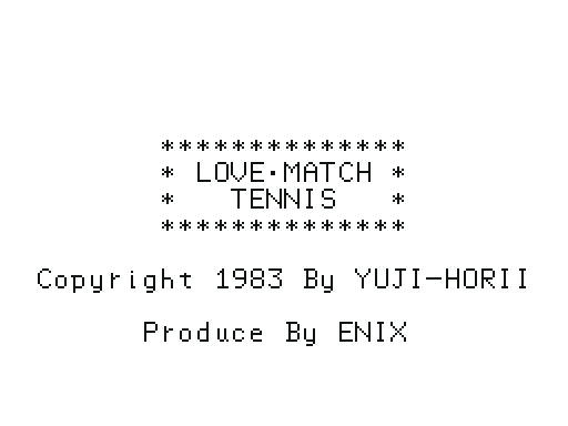 Game cover: Love Match Tennis
