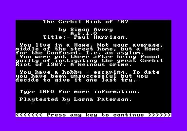 Game cover: Gerbil Riot of '67