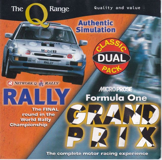 Game cover: Network Q RAC Rally/MicroProse Formula One Grand Prix