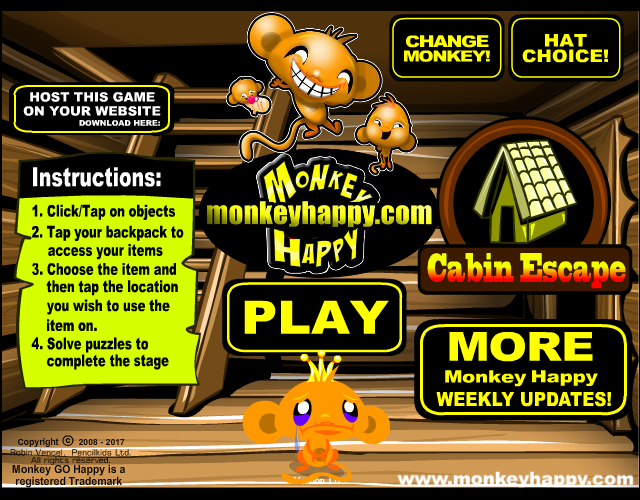 Game cover: Monkey Go Happy: Cabin Escape