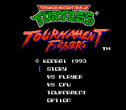 Game cover: Teenage Mutant Ninja Turtles: Tournament Fighters