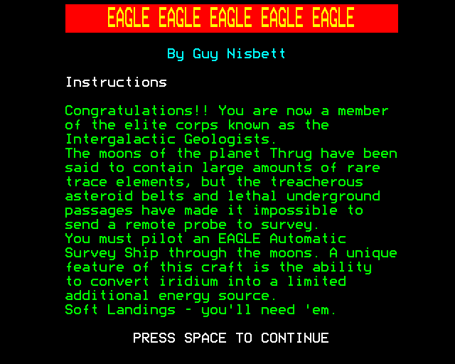 Game cover: Eagle