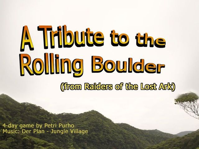 Game cover: A Tribute to the Rolling Boulder (from Raiders of the Lost Ark)