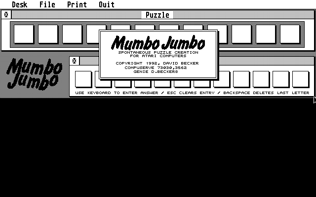 Game cover: Mumbo Jumbo