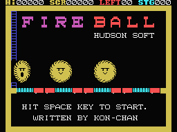 Game cover: Fire Ball / Akarui Nōen