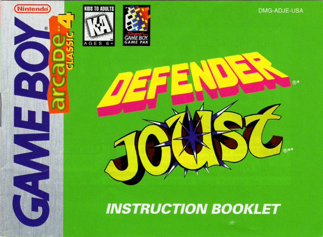 Game cover: Arcade Classic 4: Defender/Joust