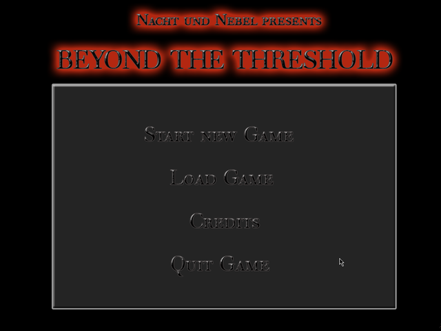 Game cover: Beyond the Threshold