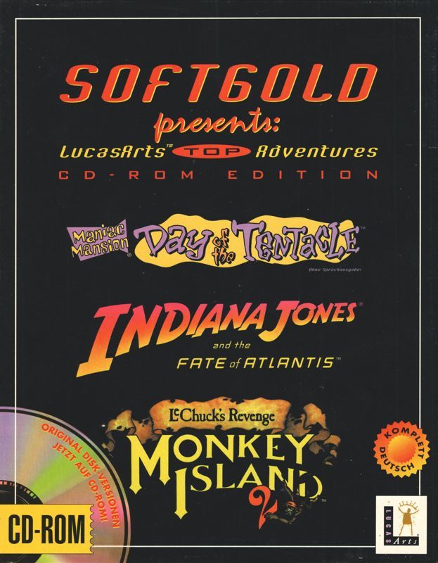 Game cover: Softgold presents: LucasArts Top Adventures (CD-ROM Edition)