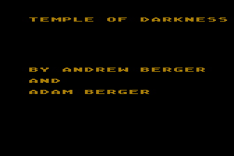 Game cover: Temple of Darkness