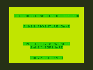 Game cover: Golden Apples of the Sun
