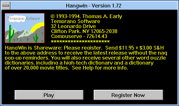 Game cover: HangWin