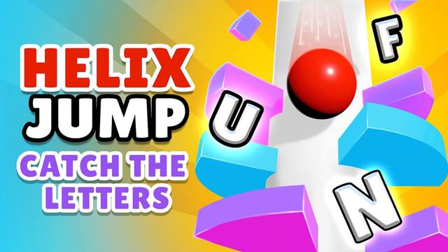 Game cover: Helix Jump: Catch The Letters