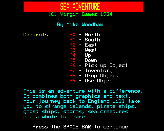 Game cover: Sea Adventure