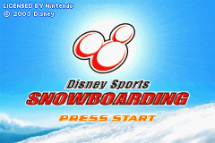 Game cover: Disney Sports Snowboarding