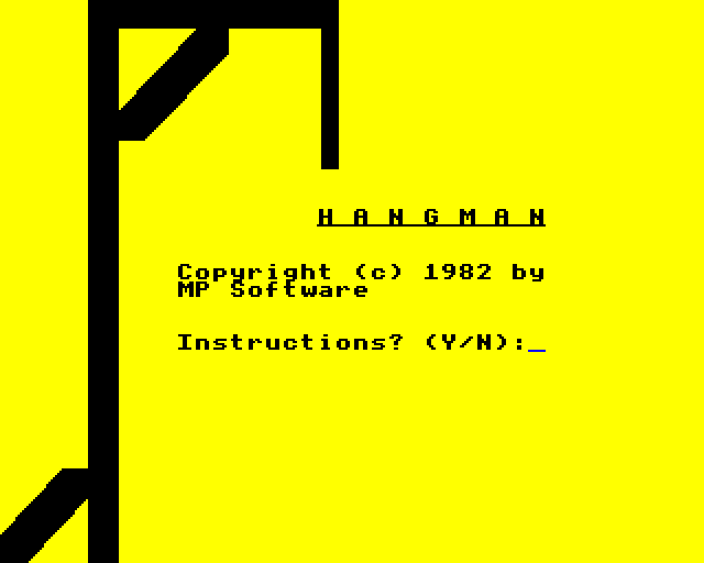 Game cover: Hangman