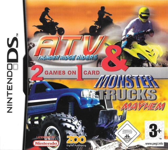 Game cover: ATV: Thunder Ridge Riders / Monster Trucks Mayhem