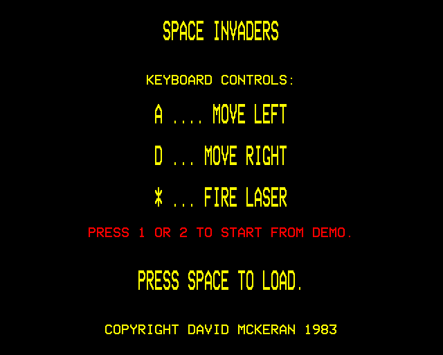 Game cover: Space Invaders