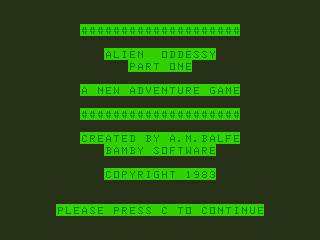 Game cover: Alien Oddessy