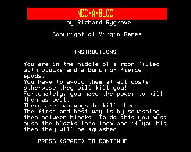 Game cover: Noc-a-Bloc