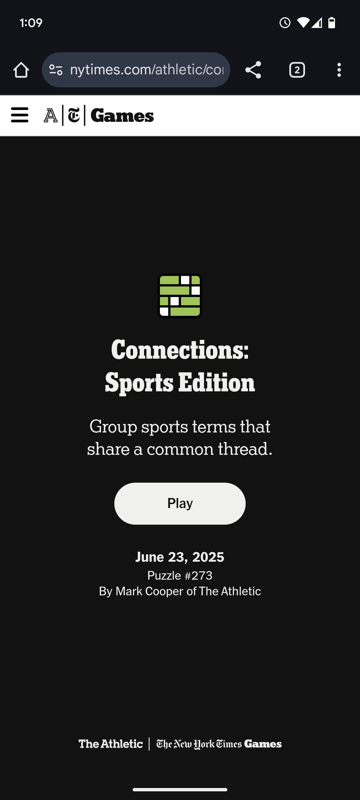 Game cover: Connections: Sports Edition