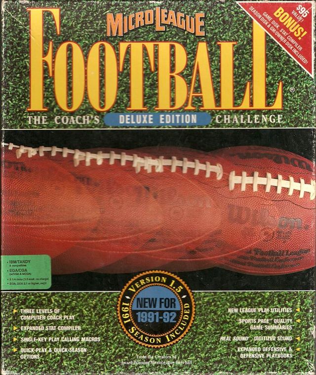 Game cover: MicroLeague Football: The Coach's Challenge - Deluxe Edition