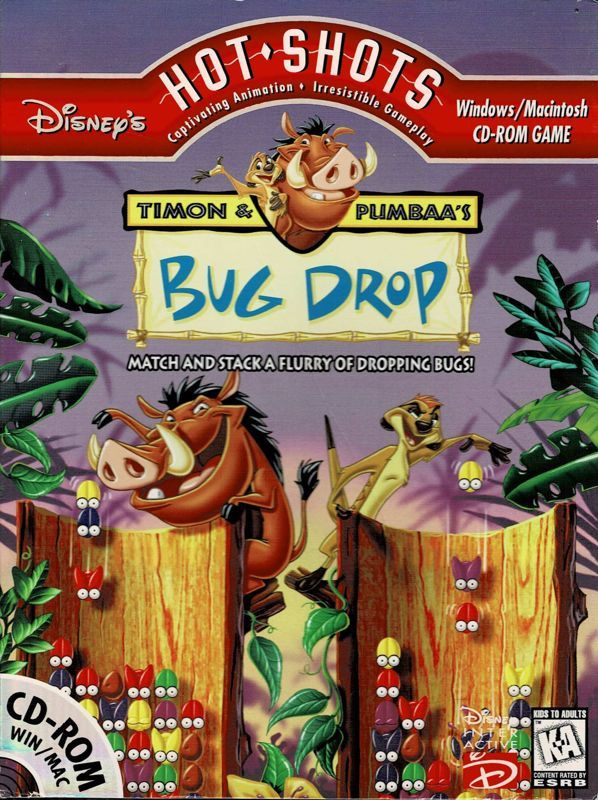 Game cover: Disney's Hot Shots: Timon and Pumbaa's Bug Drop