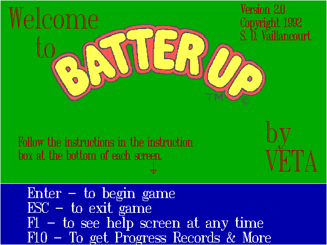 Game cover: Batter Up