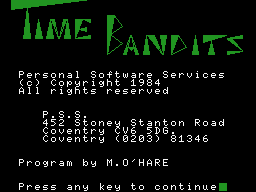 Game cover: Time Bandits