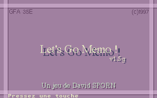 Game cover: Let's Go Memo!