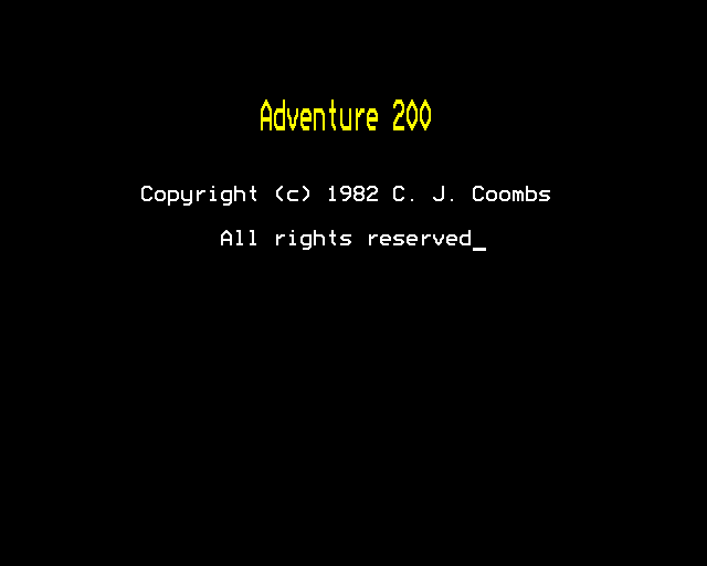 Game cover: Adventure 200
