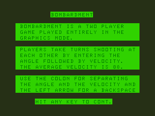 Game cover: Bombardment