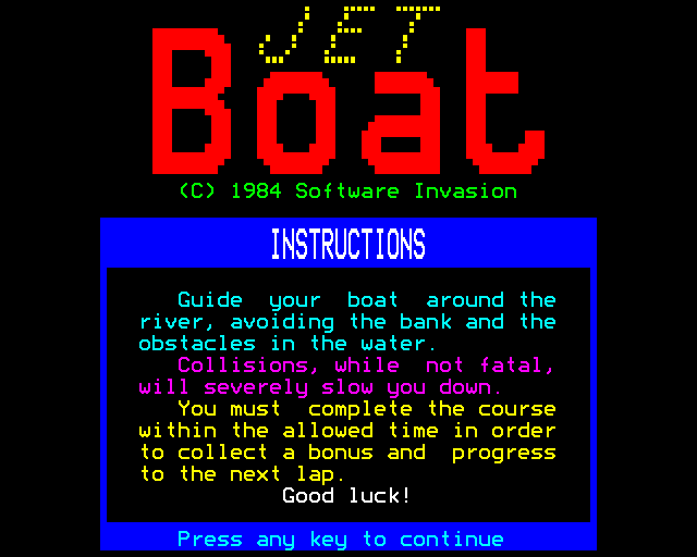 Game cover: Jet Boat