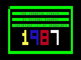 Game cover: The Immortal Strain