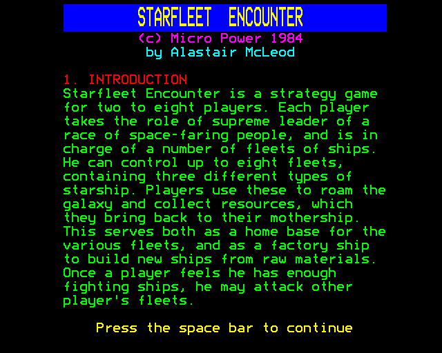 Game cover: Starfleet Encounter