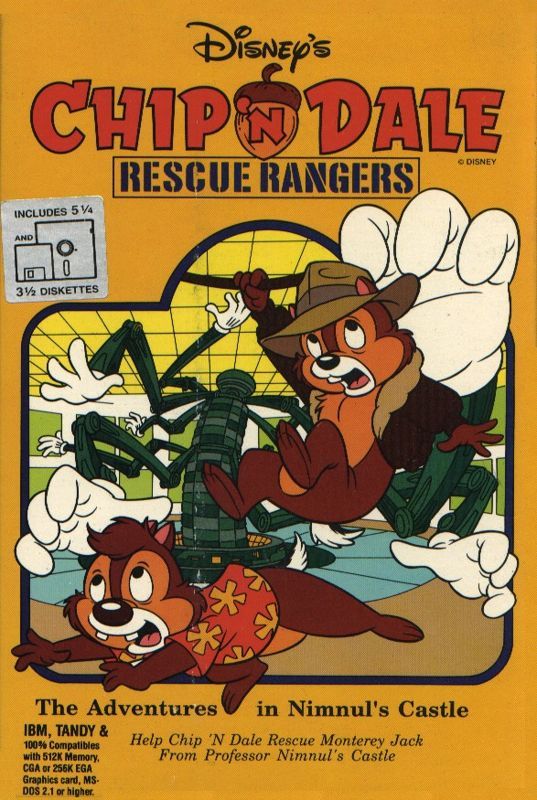Game cover: Chip 'N Dale Rescue Rangers: The Adventures in Nimnul's Castle